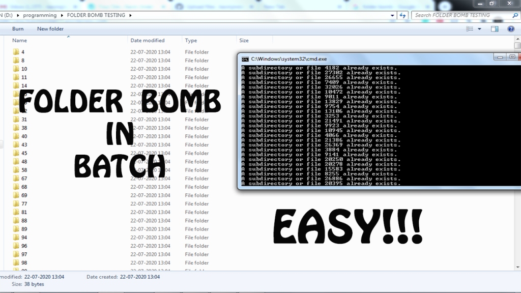 Making a folder bomb in Batch